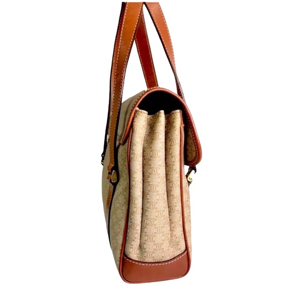 CELINE Vintage Macadam Top handle Bag with COA - Picture 10 of 17